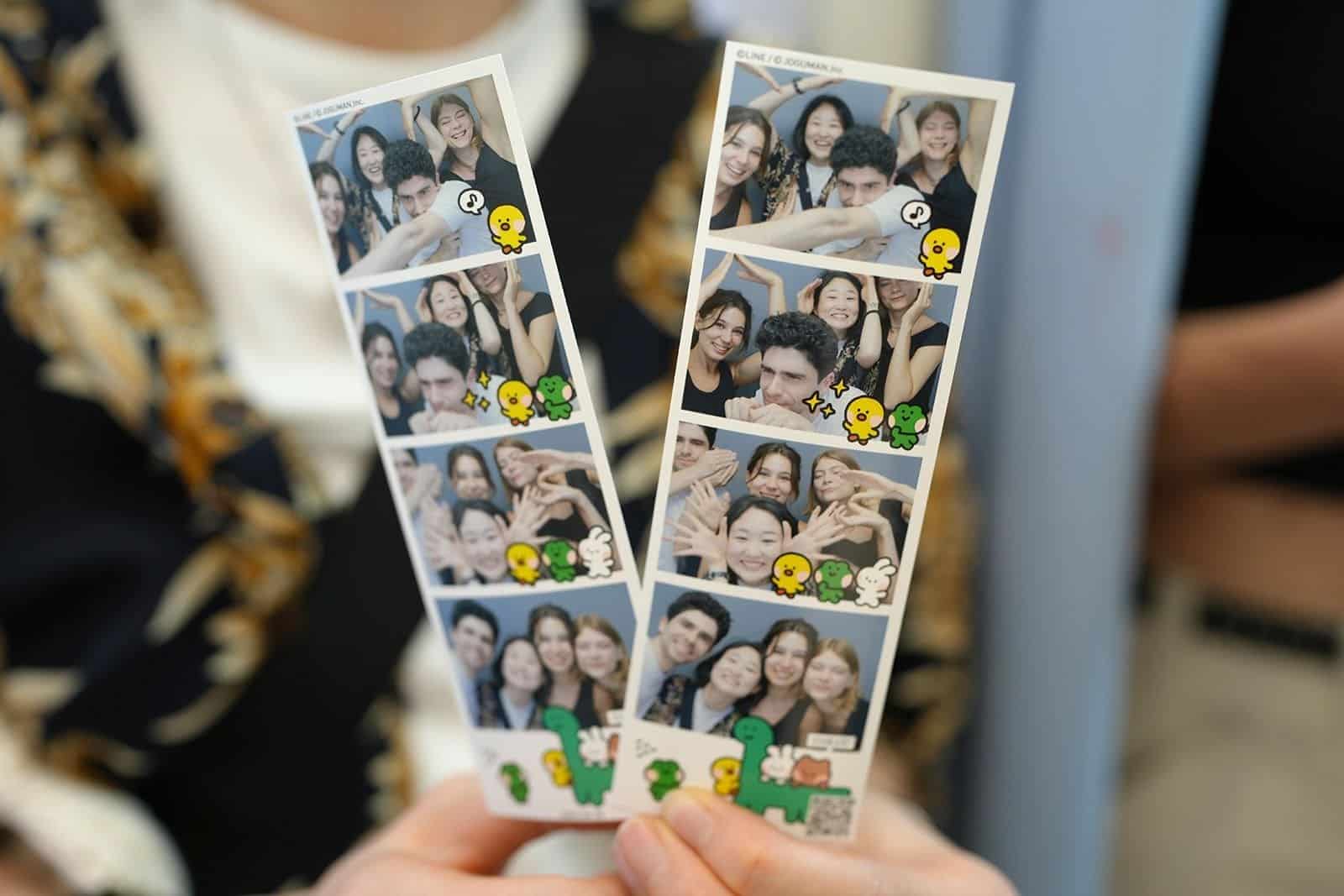 bandelette strip photo booth corée amis