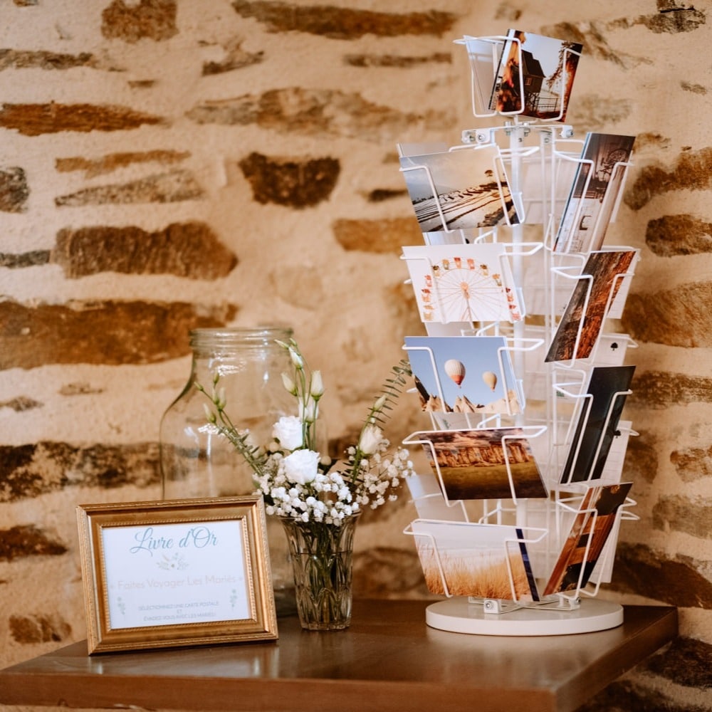 livre d'or kiosque carte postale mariage