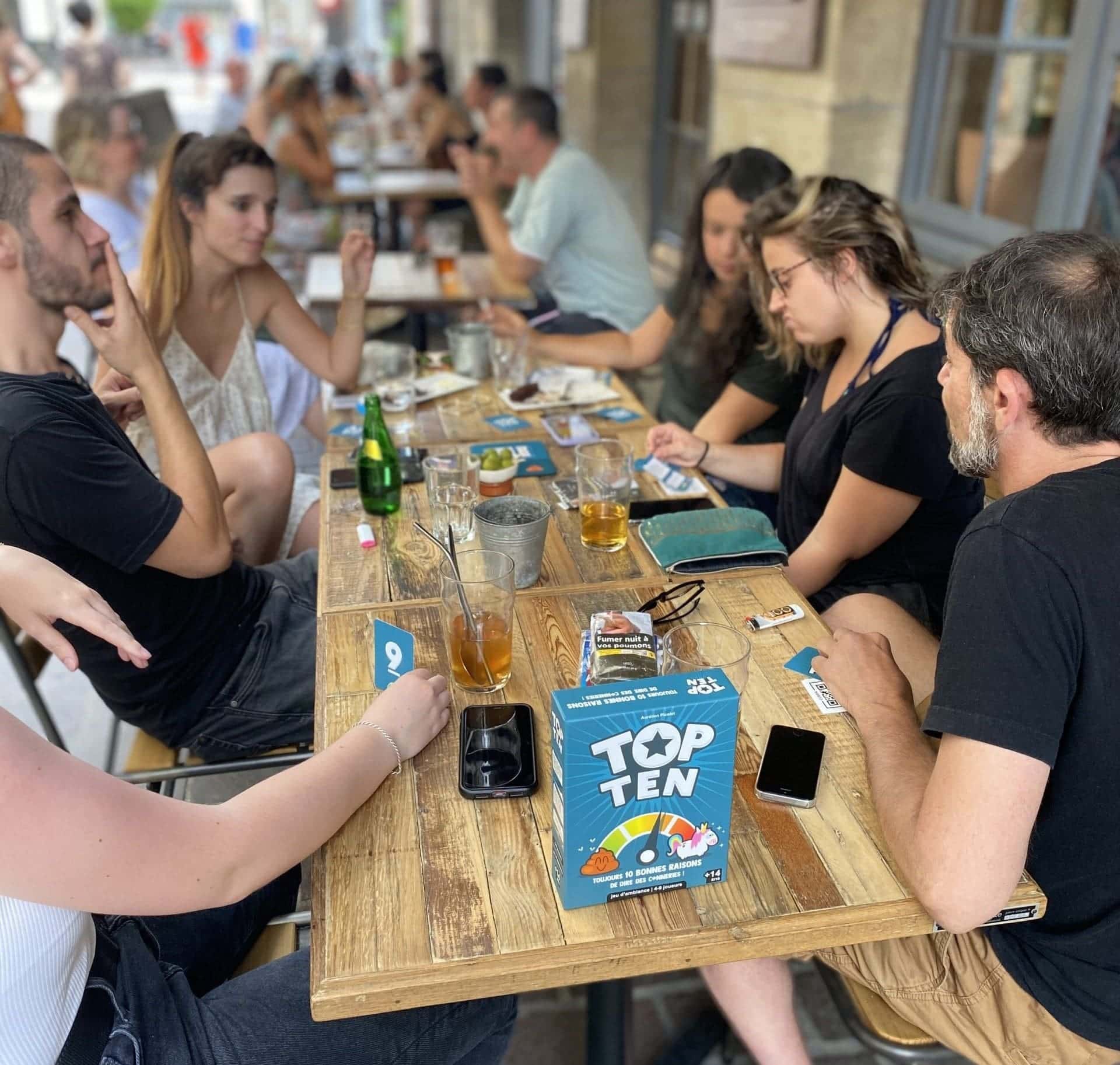 terrasse entre amis restaurant jeu de société top ten boite