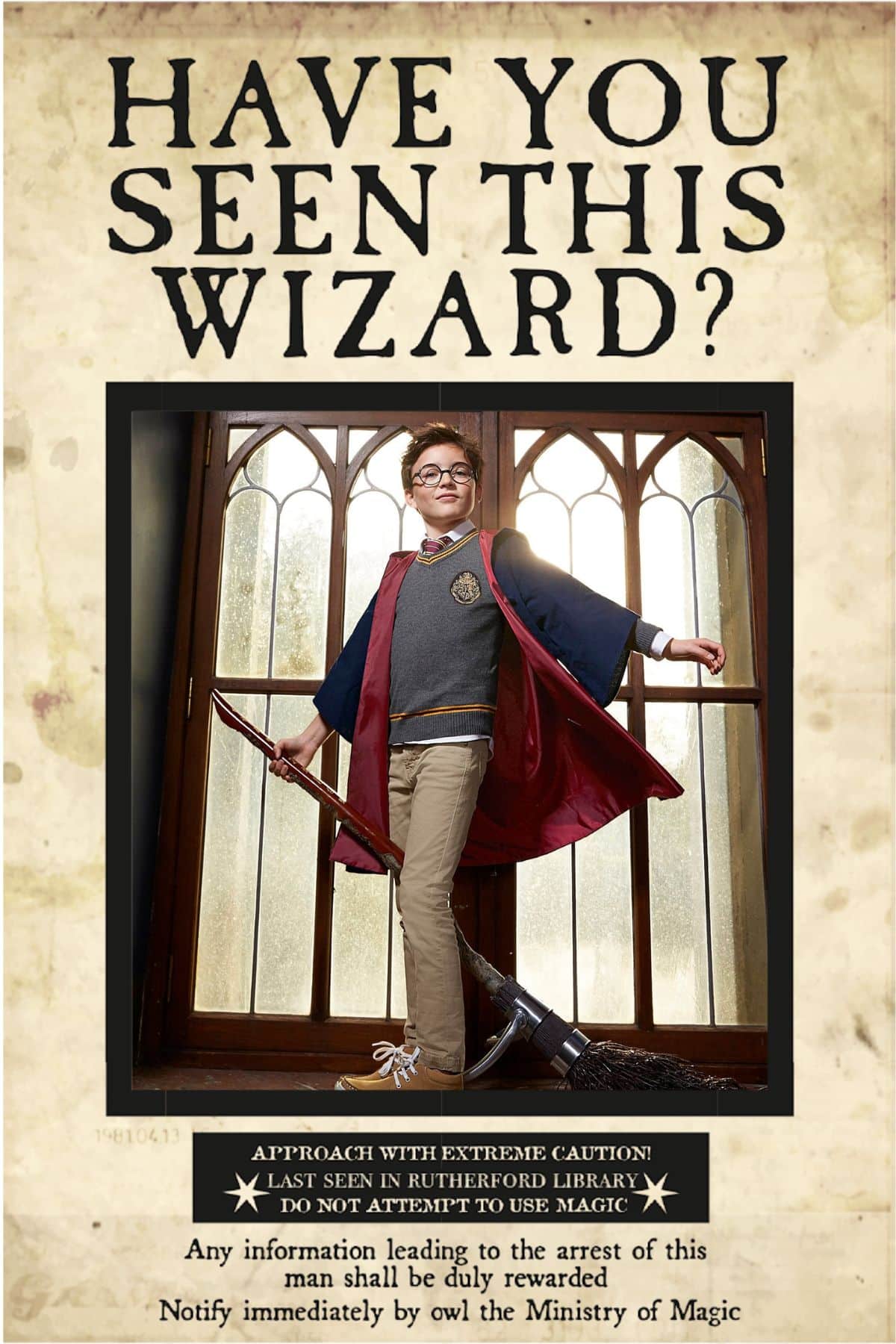 déguisement photo harry potter sur son balais cadre photobooth have you seen this wizard prisonnier azkaban