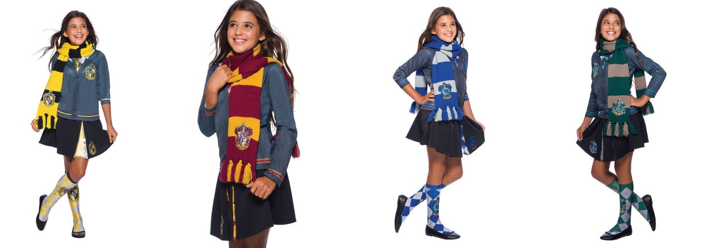 écharpe maison poudlard enfant serdaigle poufsouffle serpentard gryffondor