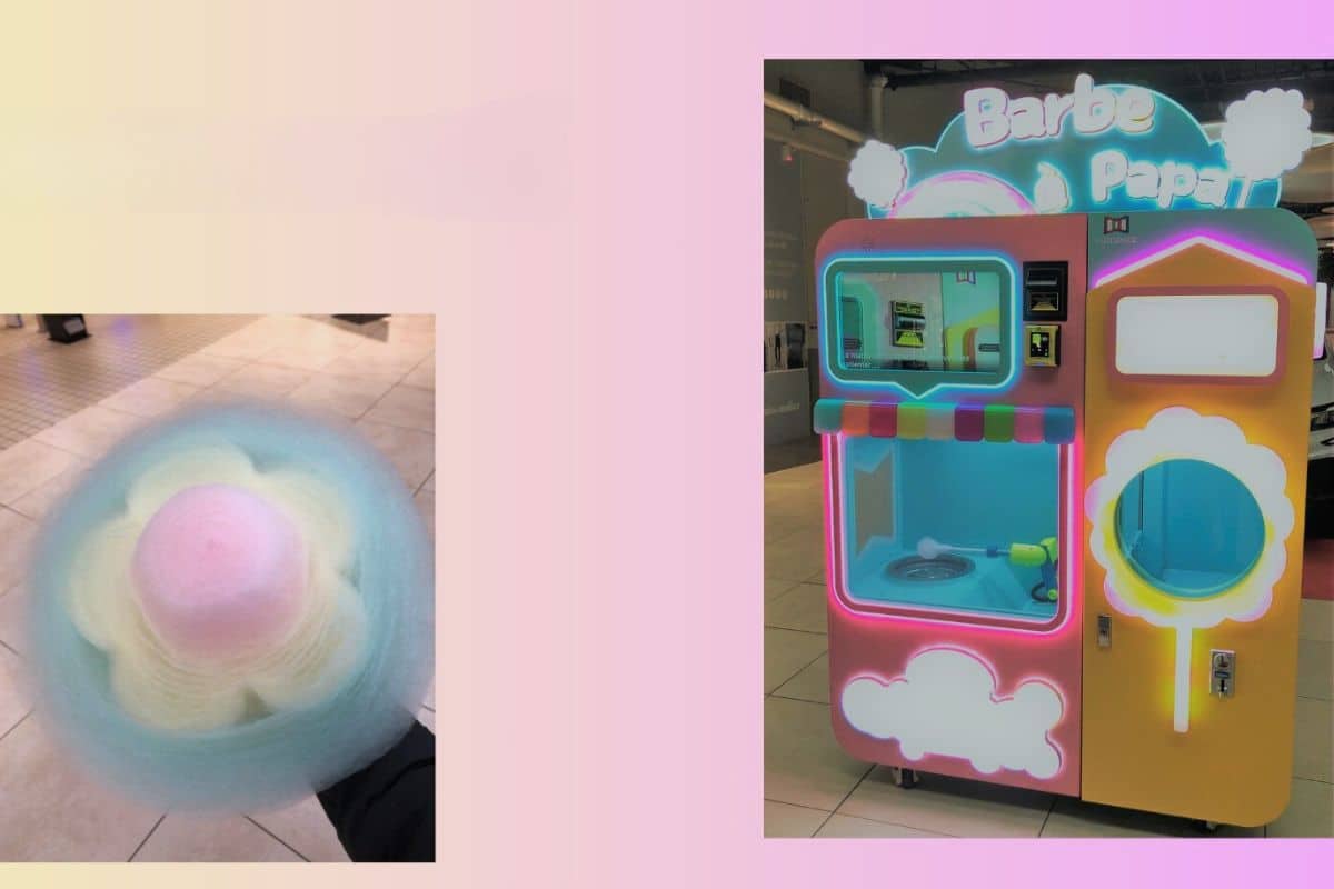 machine à barbe à papa autonome fleur couleur personnalisé