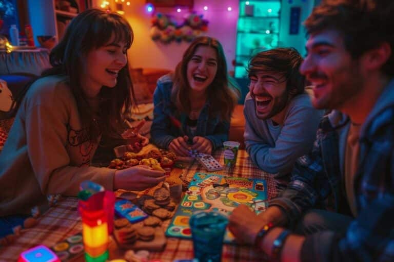 10 meilleurs jeux de soirée pour une ambiance inoubliable en 2024 table amis autour verre nuit