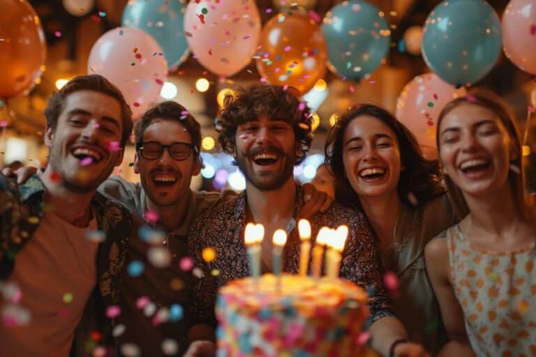 Comment organiser une surprise d'anniversaire inoubliable en 2024 ? gateau bougie entre amis ballon célébration chant