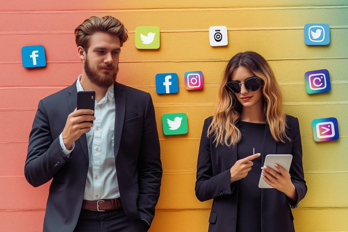 influenceur réseaux sociaux marketing facebook whatsapp twitter logo instagram snapchat