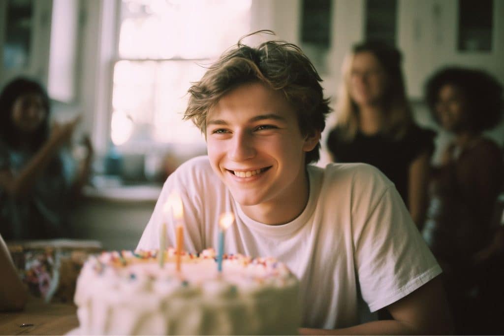 ado anniversaire gateau fete à la maison