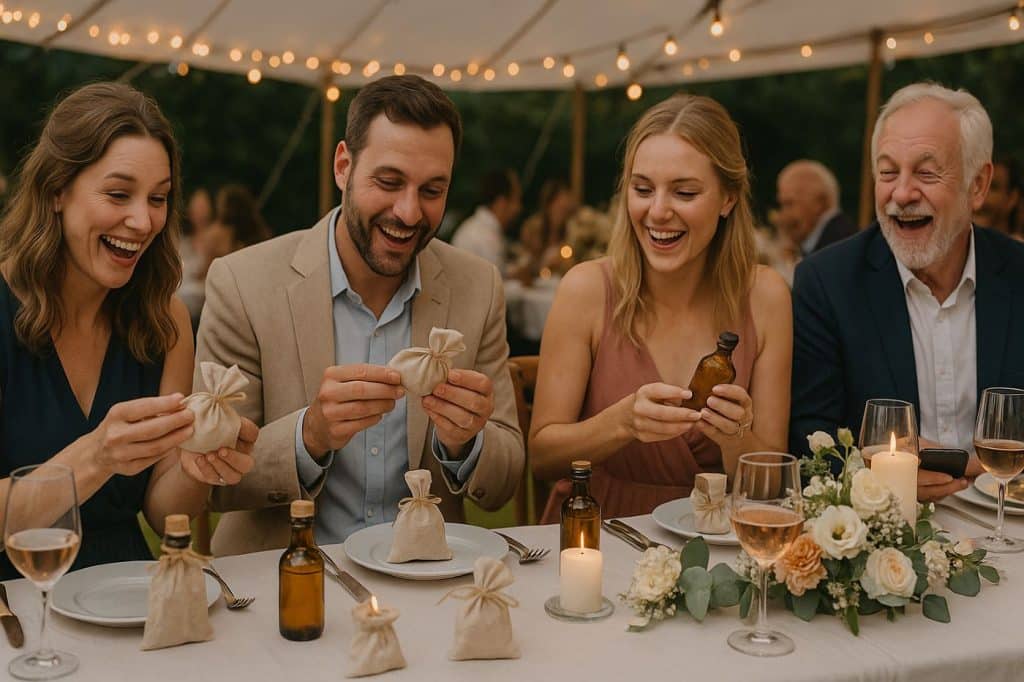 idée cadeau mariage pour les invités surprise sachet petit budget table honneur offrande surprise