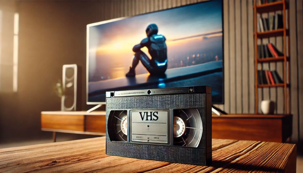 cassette vhs ancienne vintage numérisation vidéos télé lcd numérique