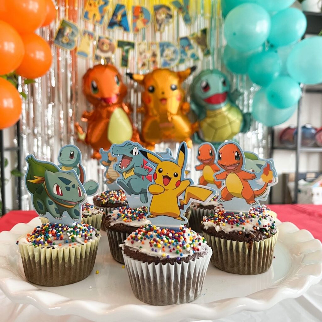 cupcakes pokemon pikachu anniversaire theme enfant gateau gouter