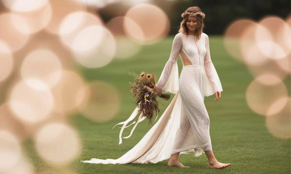 mariage bohème rêve robe blanche dentelle macramé