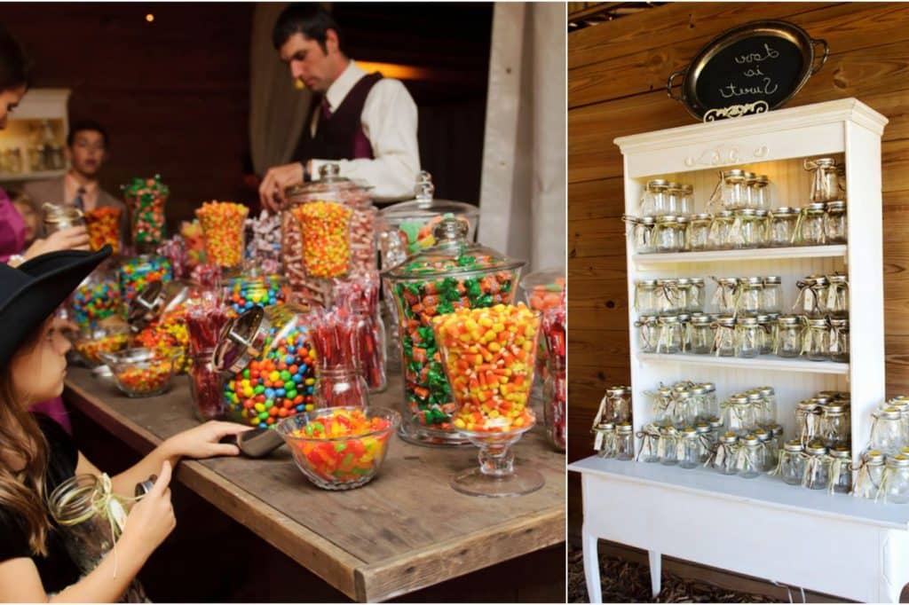 invité enfant candy bar mariage classique table douceur friandise sous bocaux