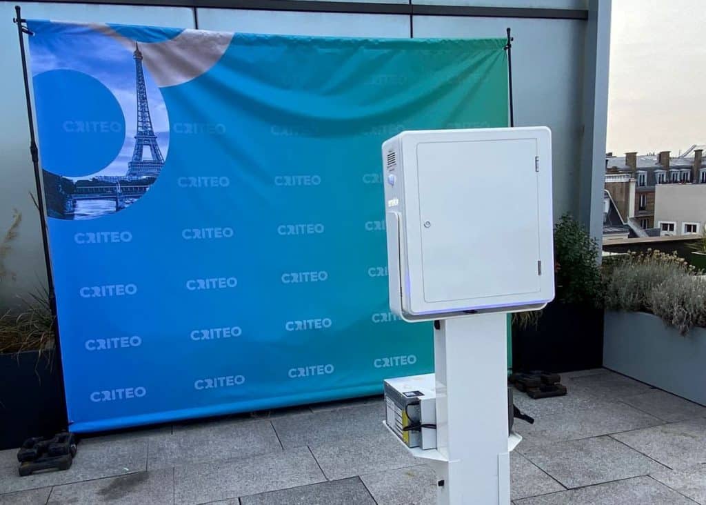 mur photocall bache tour eiffel criteo borne photobooth smakk coin photo toit terrasse