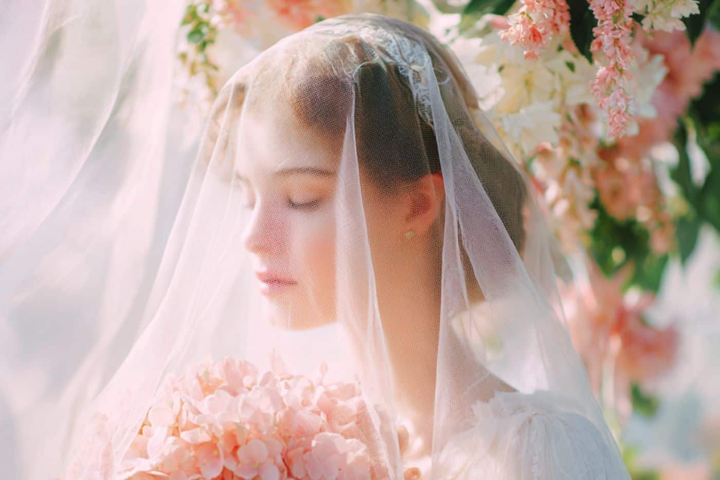 voile mariage tulle bouquet de la mariée