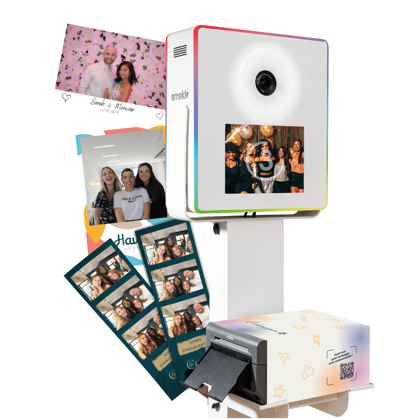 Borne photo Photobooth Smakk Avec contour photo