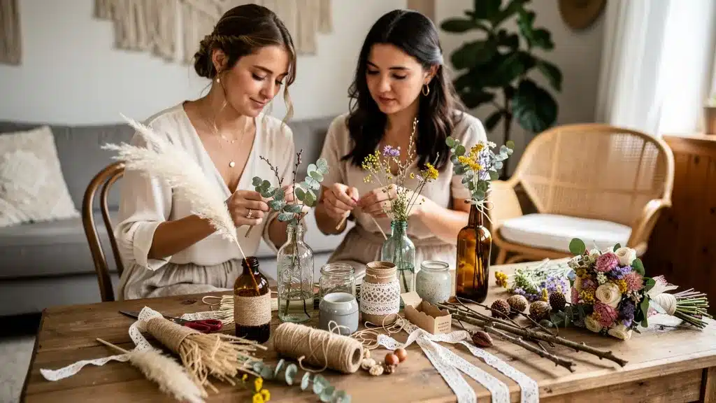 Idées DIY pour une décoration bohème 100% personnalisée - Mariage boheme chic Photo representant idées diy pour une décoration bohème 100% personnalisée