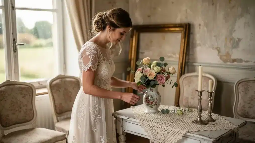 Le Shabby Chic et Vintage : L'élégance rétro - Mariage boheme chic Illustration : le shabby chic et vintage : l'élégance rétro