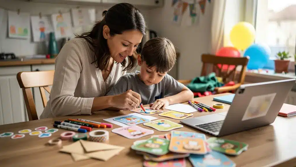 Photo de illustrating préparer des invitations créatives et personnalisées, professional style