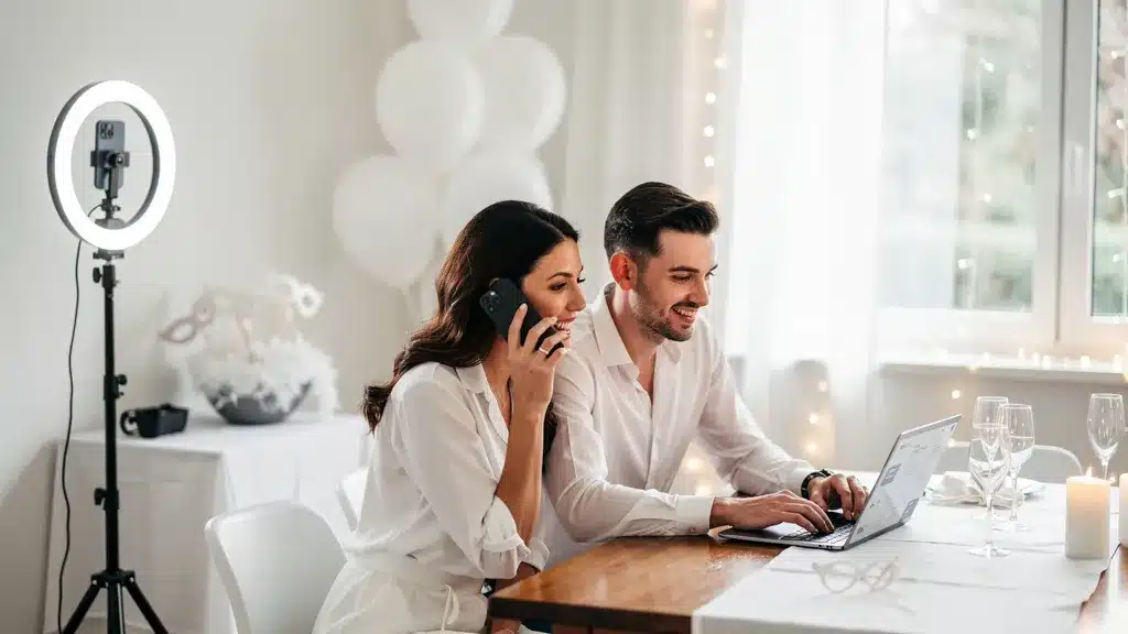 Illustration de contactez-nous pour louer votre borne à selfie dans le contexte de organiser fête thème soirée