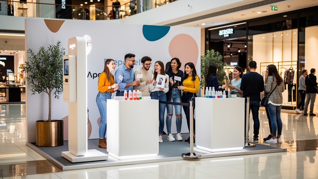 borne photo de marque pour une animation point de vente en magasin