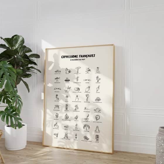 Affiche expressions françaises, déco crémaillère